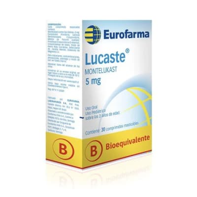 LUCASTE 5 MILIGRAMOS X 30 COMPRIMIDOS MASTICABLES BIOEQUIVALENTE1