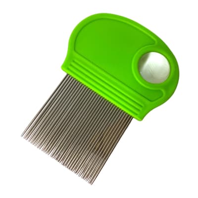 PEINE ACERO SACA PIOJOS CON LUPA X 1 UNIDAD1