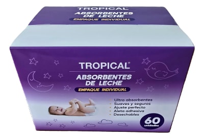 ABSORBENTE DE LECHE TROPICAL X 60 UNIDADES1