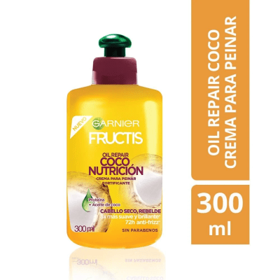 CREMA PARA PEINAR FRUCTIS LISO COCO 300 MILILITROS1