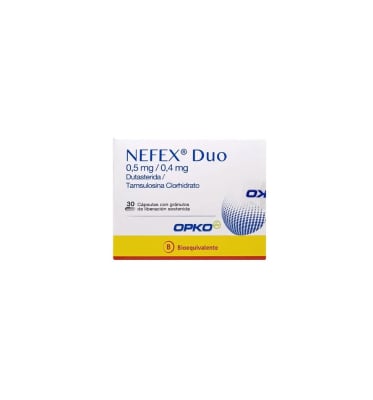NEFEX DUO CAPSULAS 0,5/0,4 MILIGRAMOS X 30 COMPRIMIDOS BIOEQUIVALENTE1