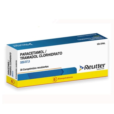 PARACETAMOL TRAMADOL  37,5/325 MILIGRAMOS X 30 COMPRIMIDOS1
