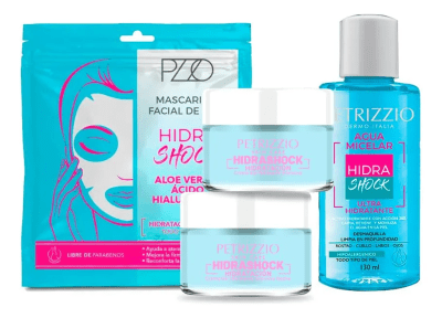 PETRIZZIO SET HIDRA SHOCK CREMA DIA + CREMA NOCHE + AGUA MICELAR + MASCARILLA1