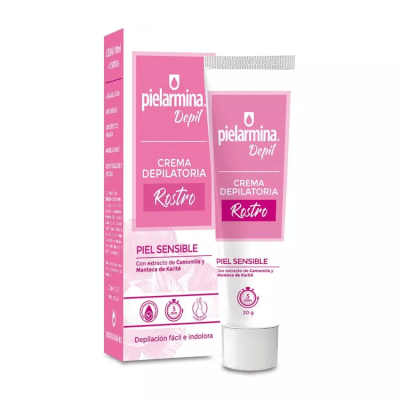 PIELARMINA CREMA DEPILATORIA ROSTRO PIEL SENSIBLE X 20 GRAMOS + ESPATULA1