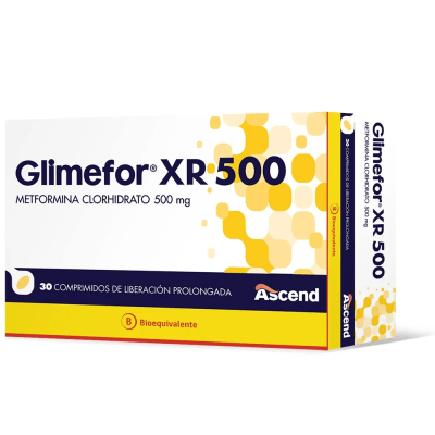 GLIMEFOR XR COM 500 MILIGRAMOS X 30 COMPRIMIDOS BIOEQUIVALENTE1