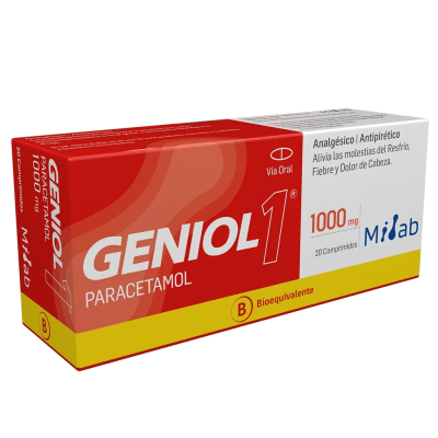 GENIOL 1 GRAMO X 20 COMPRIMIDOS BIOEQUIVALENTE1
