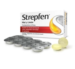 STREPFEN MIEL Y LIMON DISOLUCION BUCAL X 8 COMPRIMIDOS