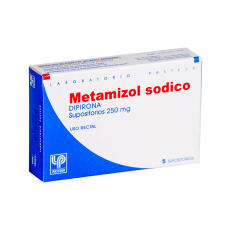 METAMIZOL SODICO DIPIRONA 250 MILIGRAMOS X 5 SUPOSITORIOS