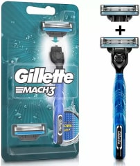 GILLETTE MACH3 MAQUINA AFEITAR + 2 REPUESTOS
