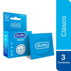 PRESERVATIVOS DUREX CLASICO X 3 UNIDADES