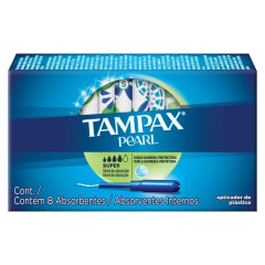 TAMPON FEMENINO TAMPAX PEARL SUPER X 8 UNIDADES