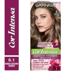 TINTE PELO GARNIER COR INTENSA 6.1 RUBIO OSCURO CENIZA X 1 UNIDAD