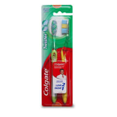 COLGATE CEPILLO DENTAL TWISTER FRESH SUAVE X 2 UNIDADES