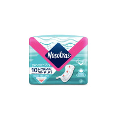 TOALLA FEMENINA NOSOTRAS NORMAL SUAVE SIN ALAS X 10 UNIDADES