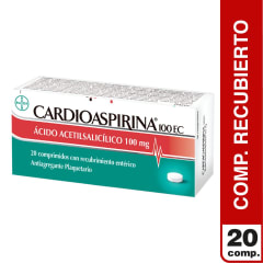 CARDIOASPIRINA 100 MILIGRAMOS X 20 COMPRIMIDOS RECUBIERTOS