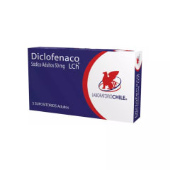 DICLOFENACO ADULTO 50 MILIGRAMOS X 5 SUPOSITORIOS