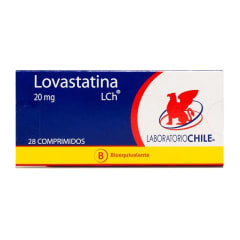 LOVASTATINA 20 MILIGRAMOS X 28 COMPRIMIDOS BIOEQUIVALENTE