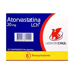 ATORVASTATINA 20 MILIGRAMOS X 30 COMPRIMIDOS BIOEQUIVALENTE
