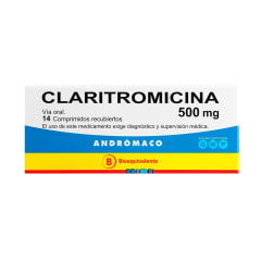CLARITROMICINA 500 MILIGRAMOS X 14 COMPRIMIDOS