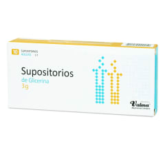 SUPOSITORIO GLICERINA ADULTO 3 GRAMOS X 10 UNIDADES