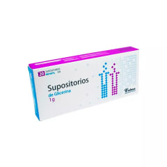 SUPOSITORIO DE GLICERINA INFANTIL 1 GRAMO X 20 UNIDADES