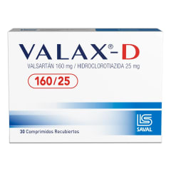 VALAX D 160/25 MILIGRAMOS X 30 COMPRIMIDOS