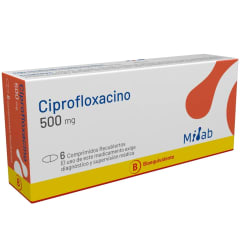 CIPROFLOXACINO 500 MILIGRAMOS X 6 COMPRIMIDOS