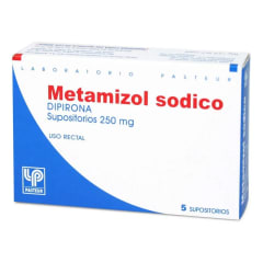 METAMIZOL SODICO DIPIRONA 500 MILIGRAMOS X 5 SUPOSITORIOS