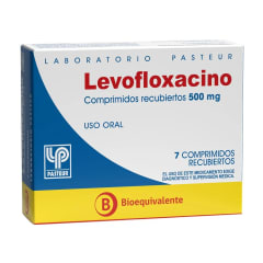 LEVOFLOXACINO 500 MILIGRAMOS X 7 COMPRIMIDOS BIOEQUIVALENTE - PASTEUR