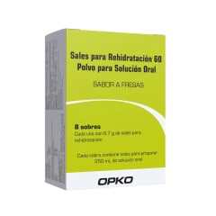 SALES DE REHIDRATACION SABOR FRESA X 8 SOBRES