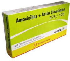 AMOXICILINA ACIDO CLAVULANICO 875 MILIGRAMOS/125 MILIGRAMOS X 20 COMPRIMIDOS BIOEQUIVALENTE