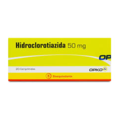 HIDROCLOROTIAZIDA 50 MILIGRAMOS X 20 COMPRIMIDOS