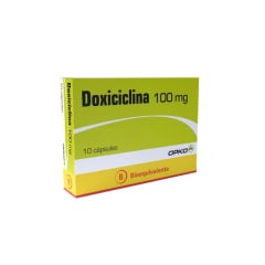 DOXICICLINA 100 MILIGRAMOS X 10 CAPSULAS