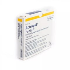 ACTRAPID 100 UI/ MILILITROS X 5 UNIDADES 3 MILILITROS