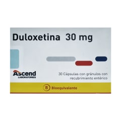DULOXETINA 30 MILIGRAMOS X 30 CAPSULAS BIOEQUIVALENTE