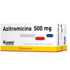 AZITROMICINA 500 MILIGRAMOS X 3 COMPRIMIDOS