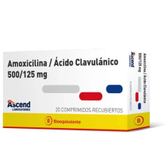 AMOXICILINA ACIDO CLAVULANICO 500 MILIGRAMOS/125 MILIGRAMOS X 20 COMPRIMIDOS - ASCEND