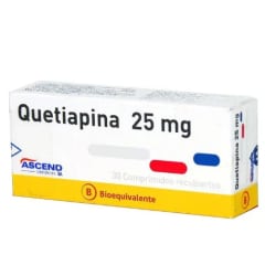QUETIAPINA 25 MILIGRAMOS X 30 COMPRIMIDOS BIOEQUIVALENTE