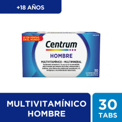 CENTRUM HOMBRE X 30 COMPRIMIDOS RECUBIERTOS