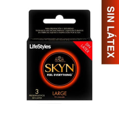 PRESERVATIVOS LIFESTYLES SKYN LARGE X 3 UNIDADES