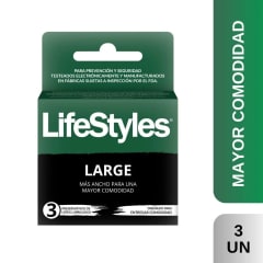 PRESERVATIVOS LIFESTYLES LARGE X 3 UNIDADES