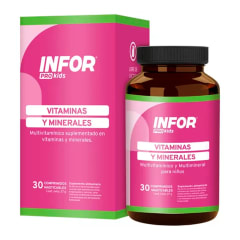 INFOR PRO KIDS VITAMINAS Y MINERALES X 30 COMPRIMIDOS MASTICABLES