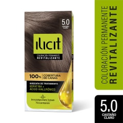 TINTE PELO ILICIT 5/0 CASTAÑO CLARO X 45 GRAMOS
