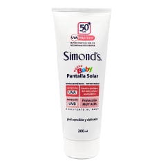 PANTALLA SOLAR BEBE SIMONDS POMO FACTOR 50 X 200 MILILITROS