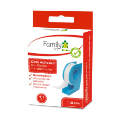 CINTA ADHESIVA PLASTICA CON DISPENSADOR 1,25 CENTIMETROS X 9,1 METROS