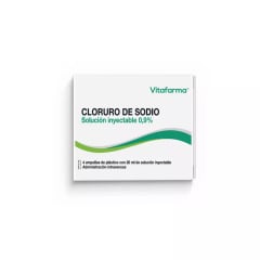 CLORURO DE SODIO 0,9% SOLUCION INYECTABLE X 20 MILILITROS X 4 AMPOLLAS
