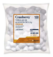 TORULAS DE ALGODÓN CRANBERRY BOLSA X 100 UNIDADES
