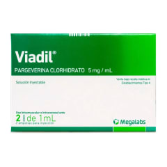 VIADIL SOLUCION INYECTABLE 5 MILIGRAMOS X 2 AMPOLLAS