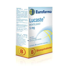 LUCASTE 5 MILIGRAMOS X 30 COMPRIMIDOS MASTICABLES BIOEQUIVALENTE