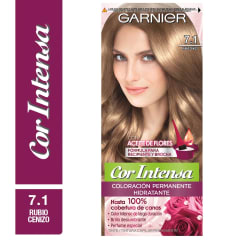 TINTE PELO GARNIER COR INTENSA 7.1 RUBIO CENIZA X 1 UNIDAD
